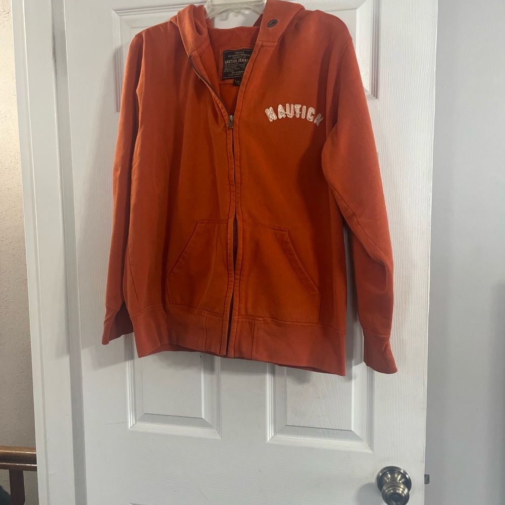 Nautica Kids Bright Orange Zip-Up Hoodie